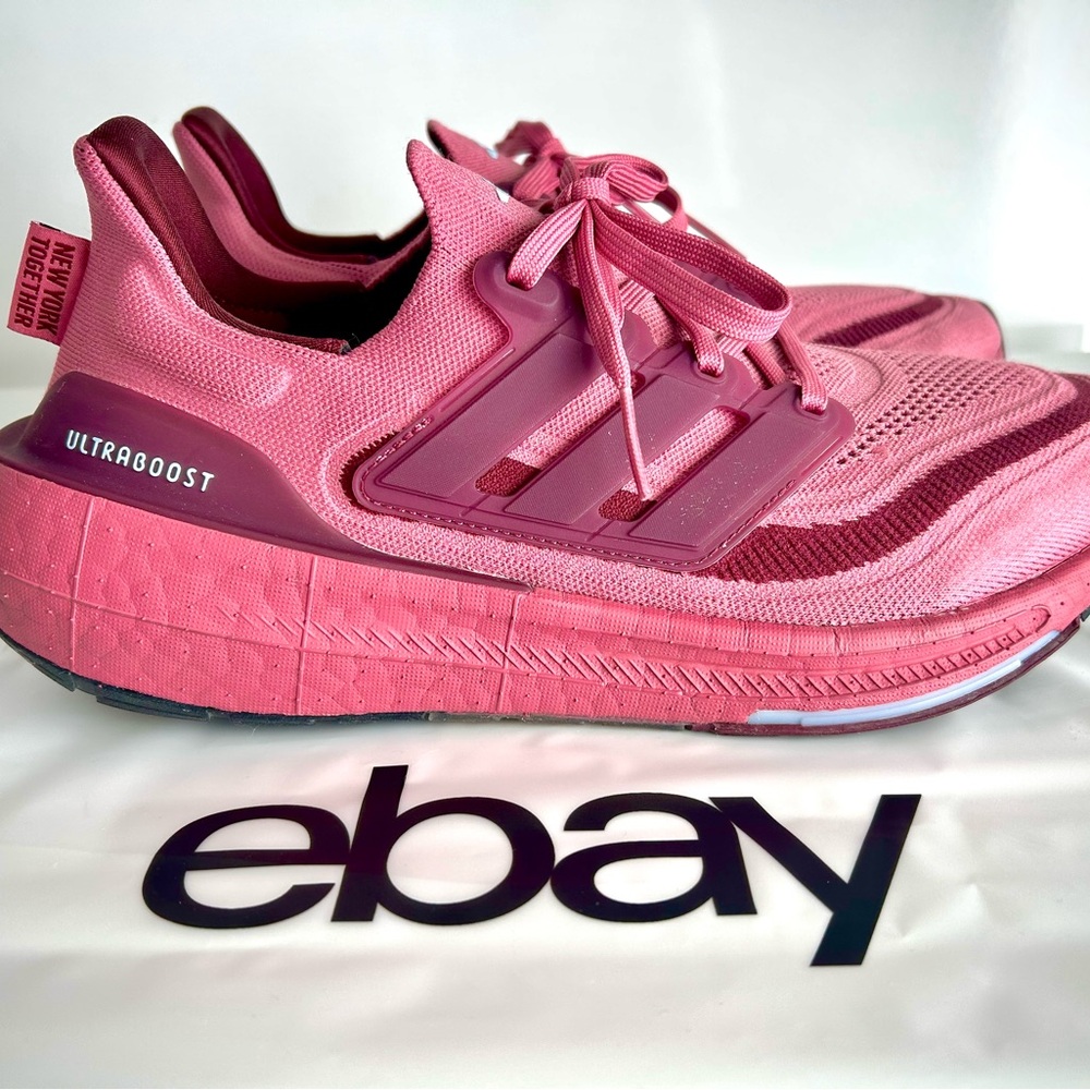 *SPECIAL* adidas UltraBoost Light Shoes, Size 10.5, Pink Strata / New York